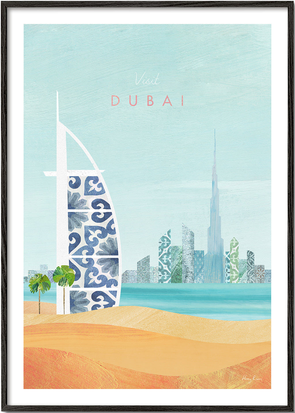 Reseaffisch Dubai skyline illustration