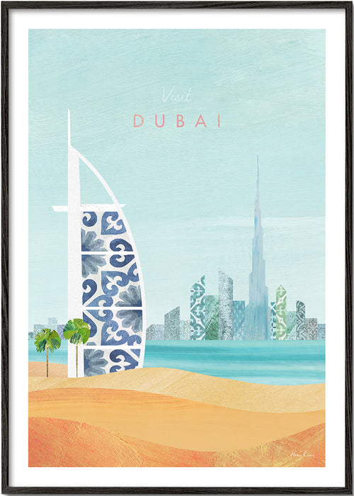 Reseaffisch Dubai skyline illustration
