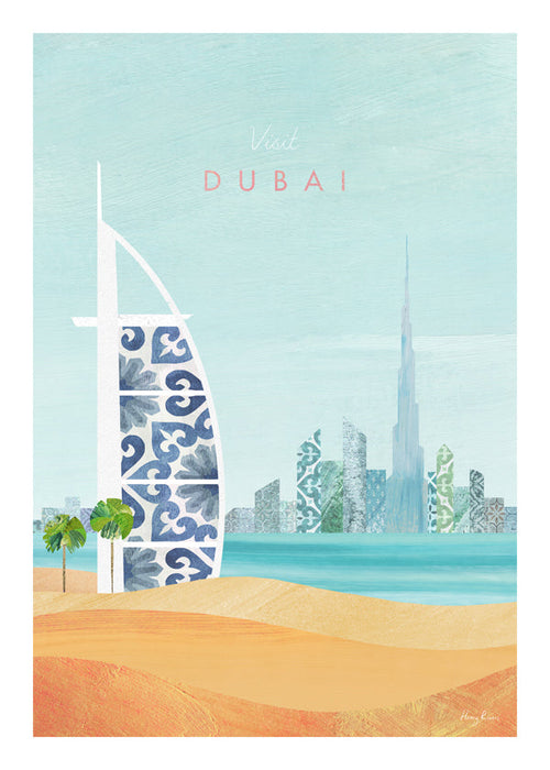 Reseaffisch Dubai skyline illustration