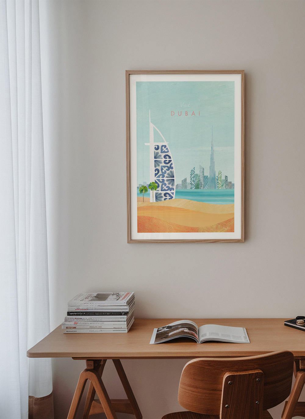 Reseaffisch Dubai skyline illustration