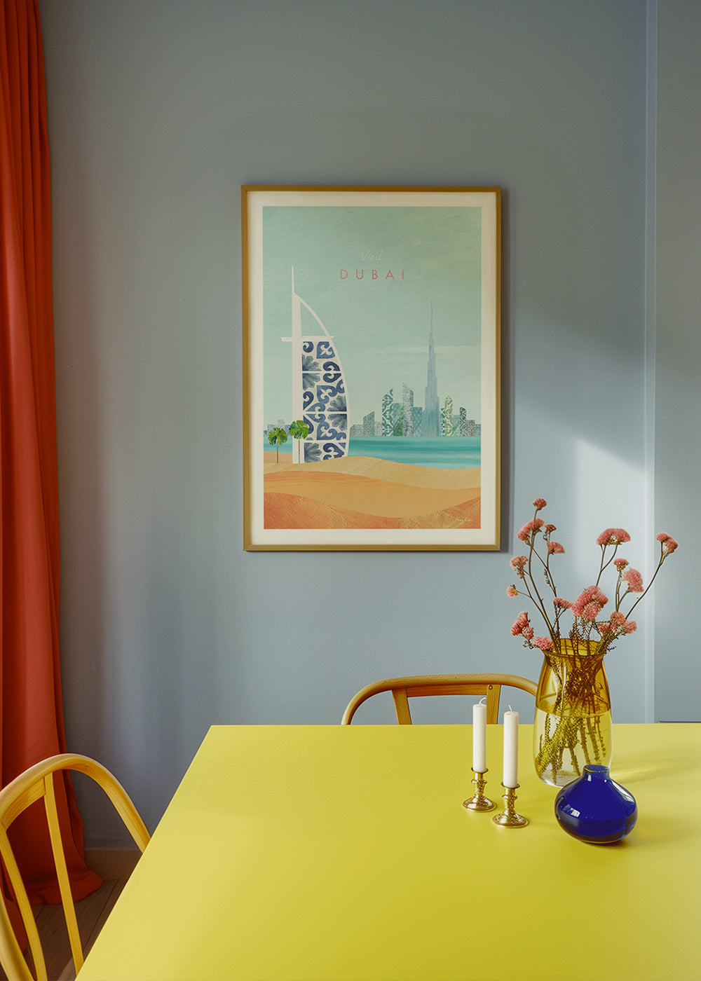 Reseaffisch Dubai skyline illustration