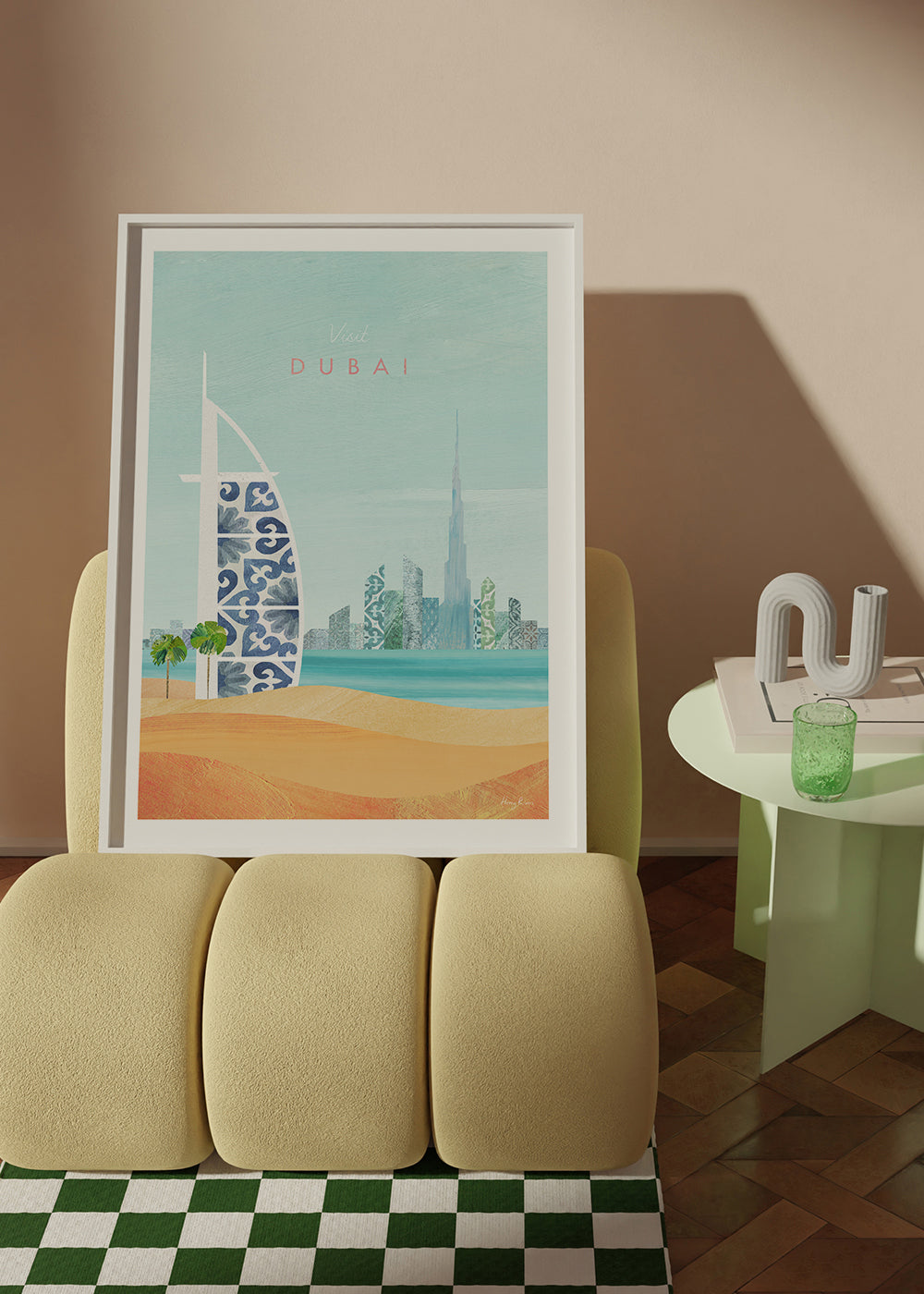 Reseaffisch Dubai skyline illustration