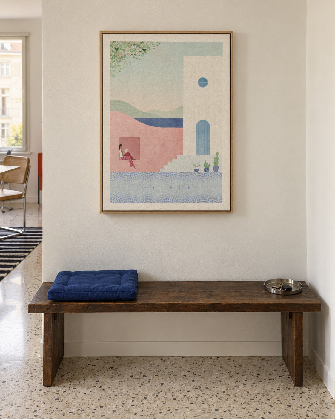 Greece - Framed canvas in an interior