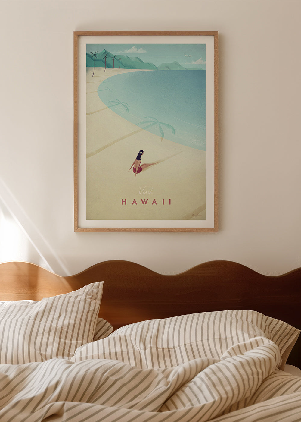 Reseaffisch Hawaii: vintage strandkonst