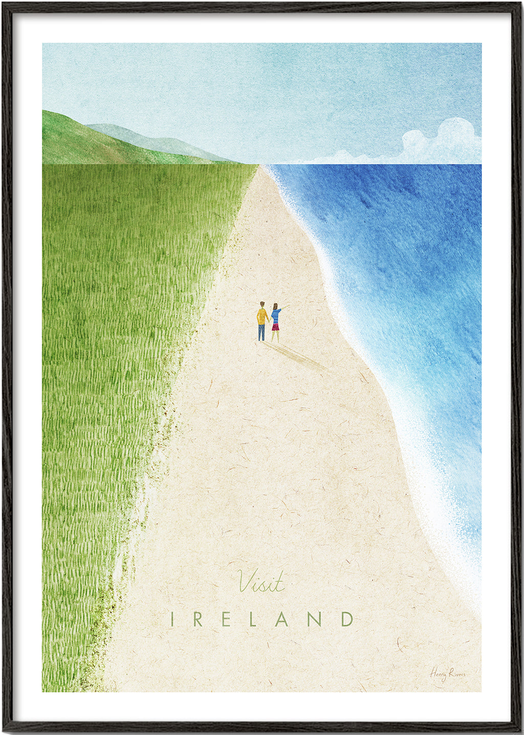 Reseaffisch: Irland kustillustration