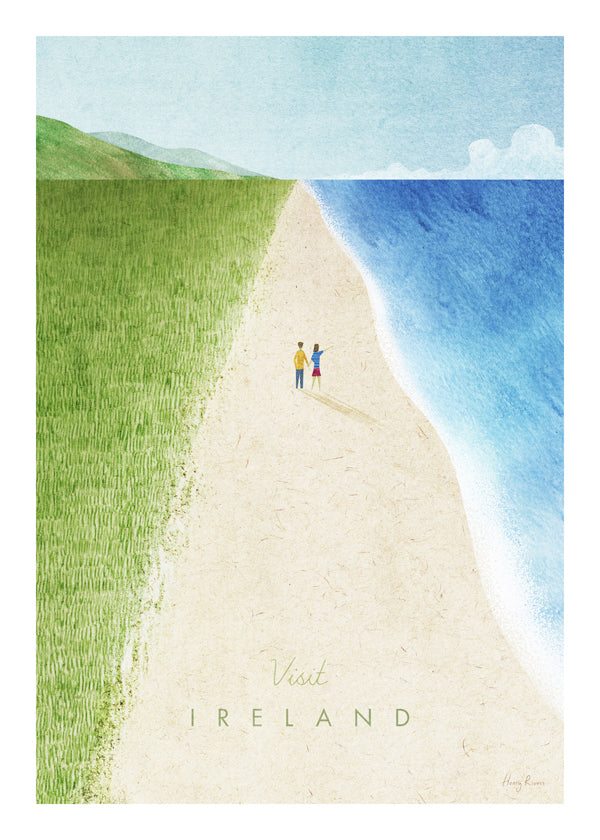 Reseaffisch: Irland kustillustration