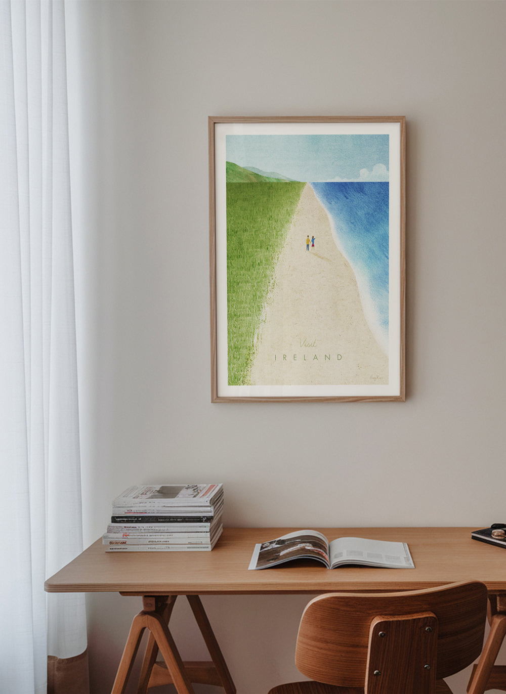 Reseaffisch: Irland kustillustration