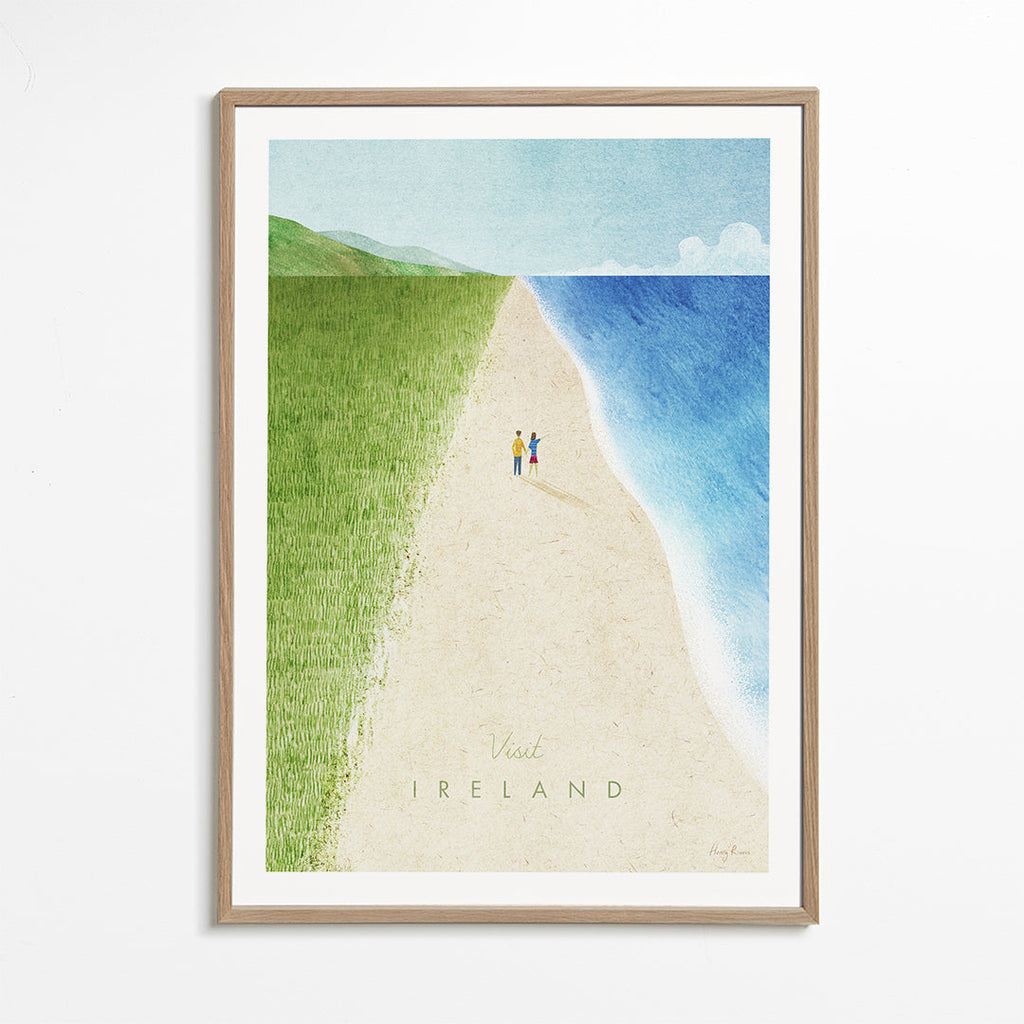 Reseaffisch: Irland kustillustration