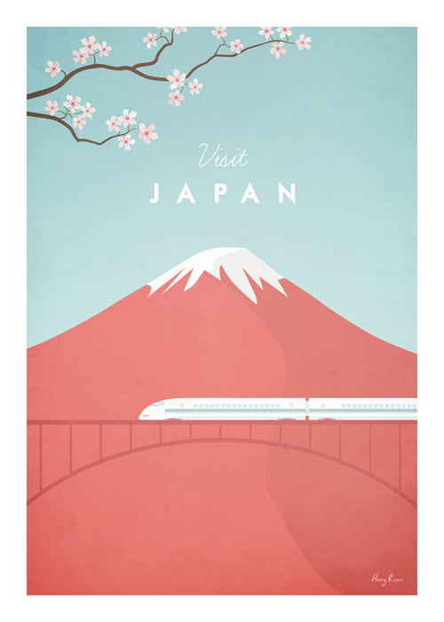 Reseaffisch Mount Fuji och snabbtåg