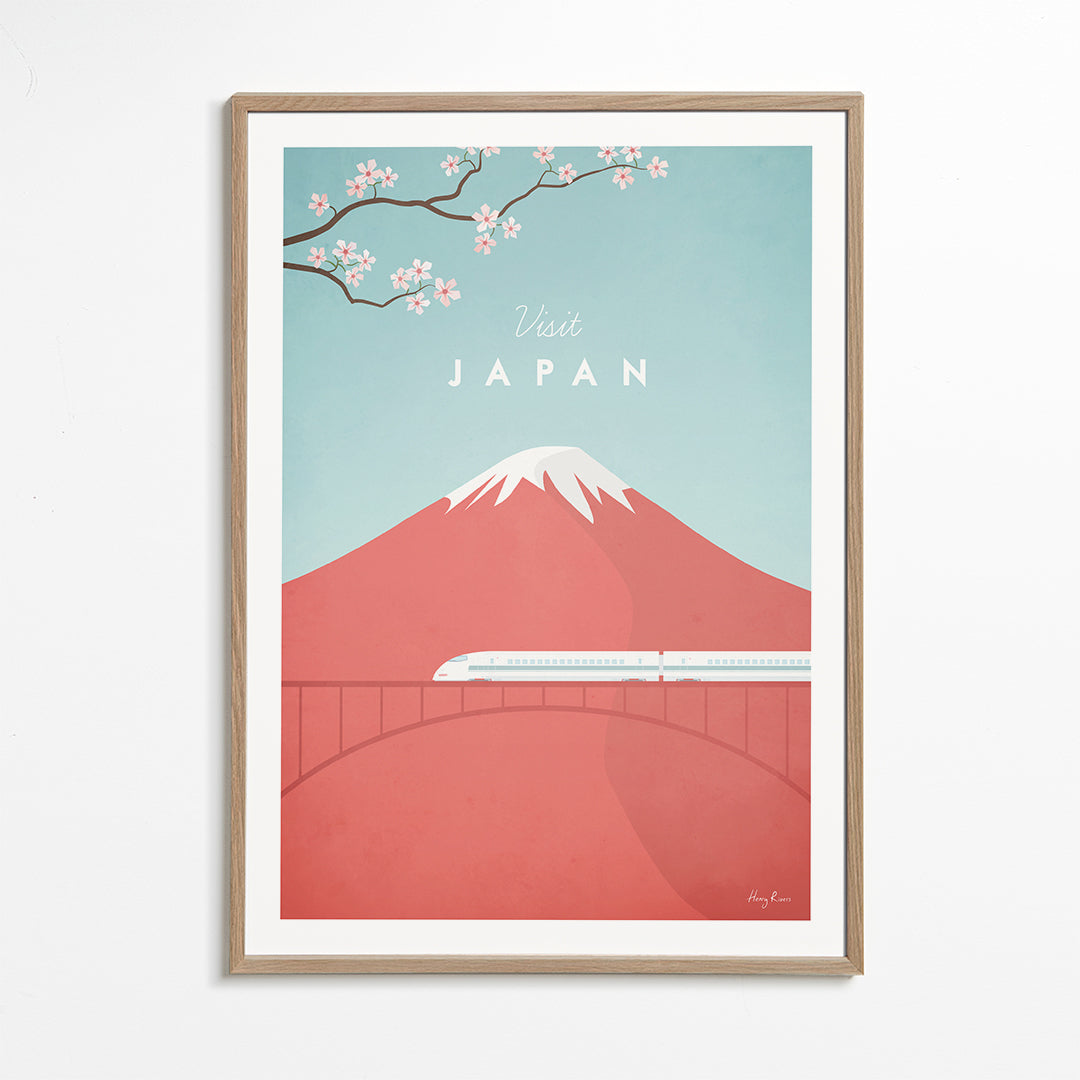 Reseaffisch Mount Fuji och snabbtåg