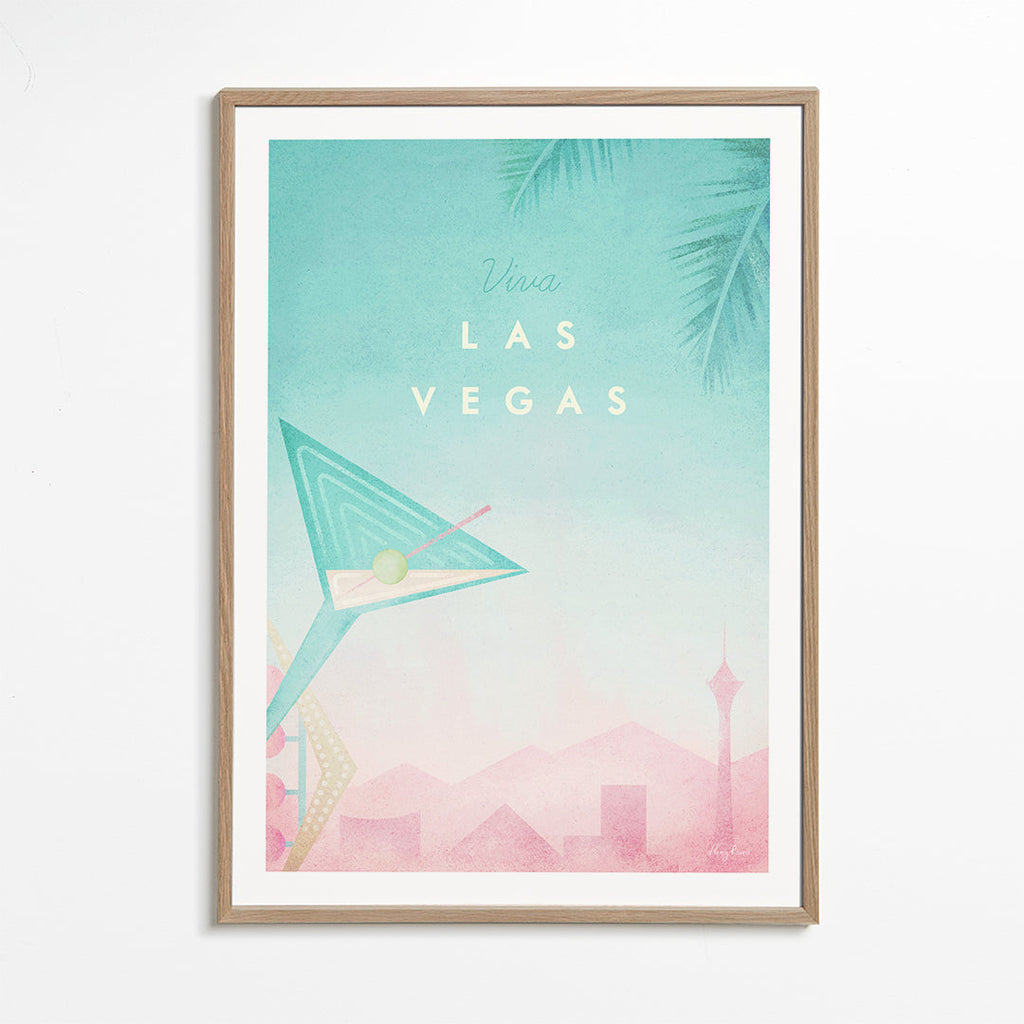 Stadsposter Las Vegas vintageillustration