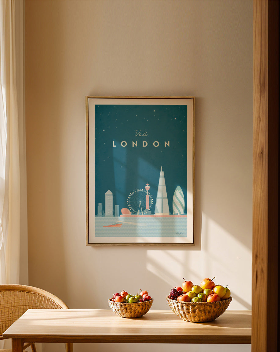 London - Framed canvas in an interior