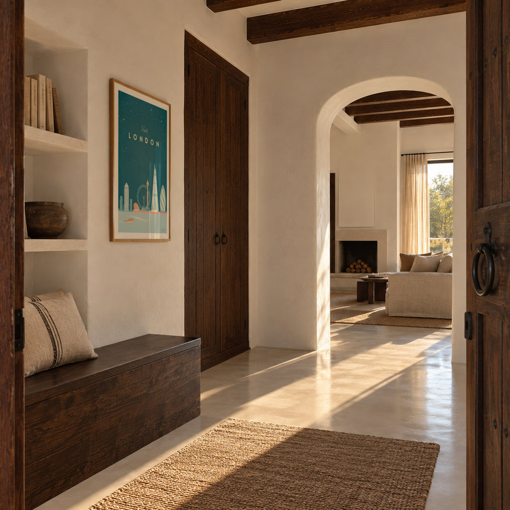 London - Framed poster in an interior