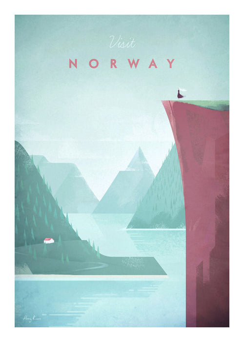 Landskapskonst: Norge poster med fjord