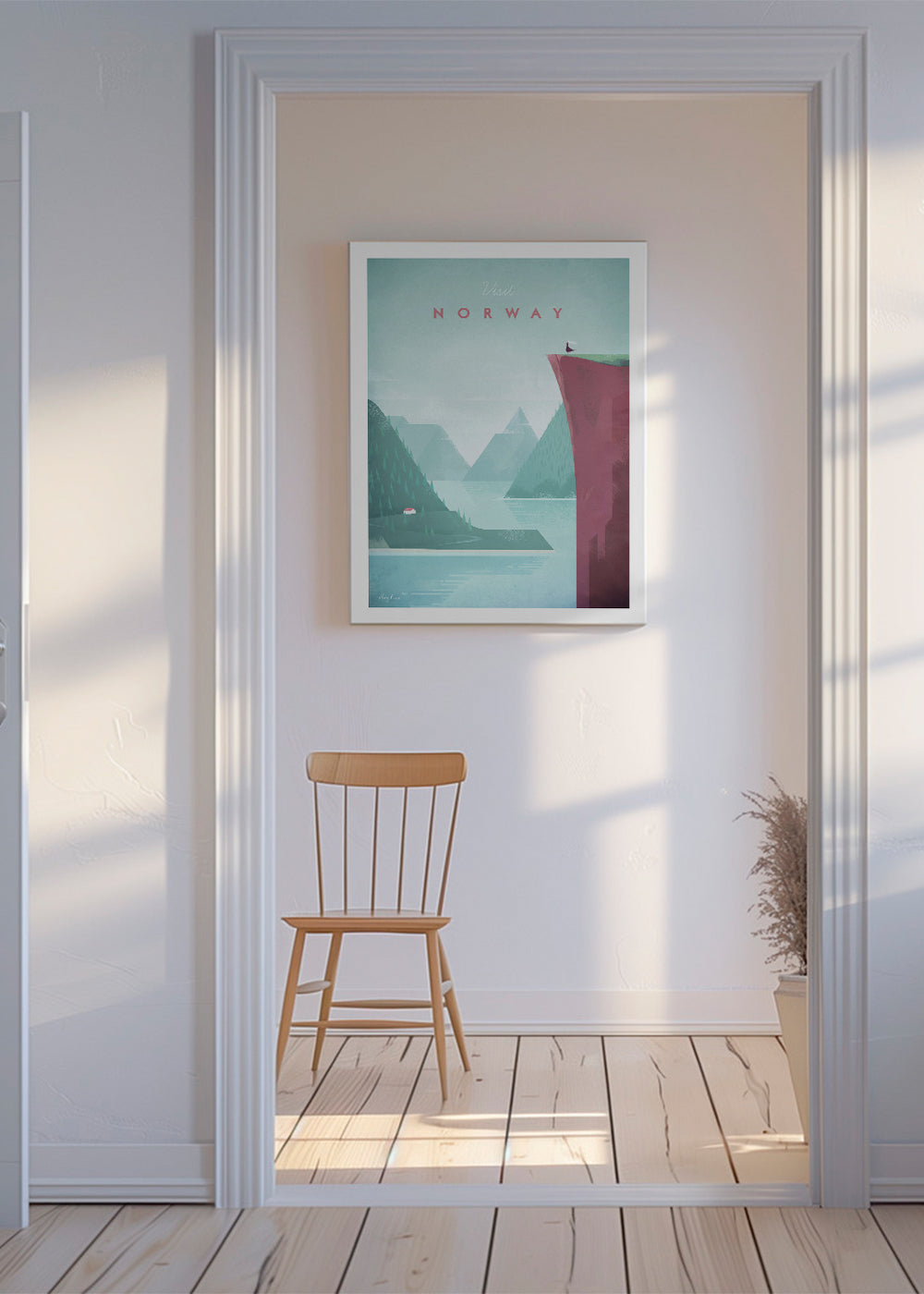 Landskapskonst: Norge poster med fjord