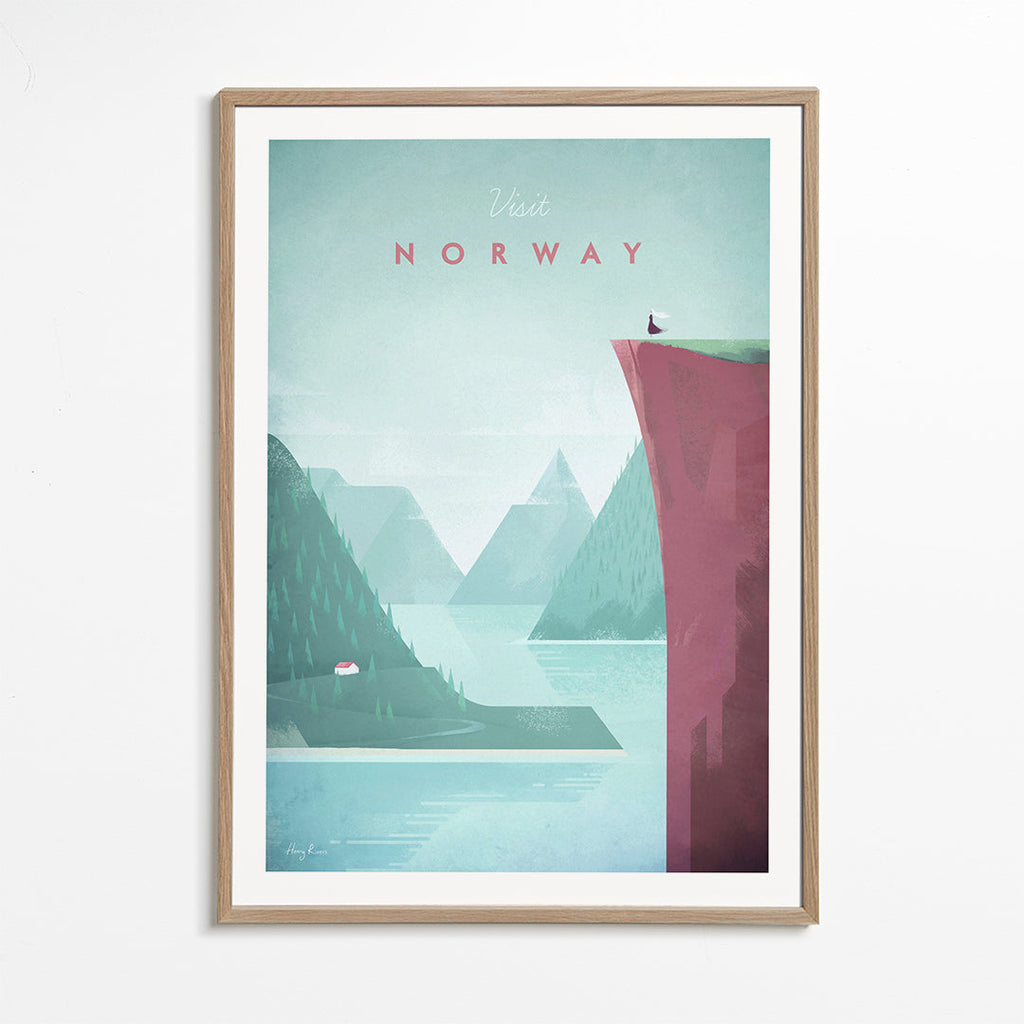 Landskapskonst: Norge poster med fjord