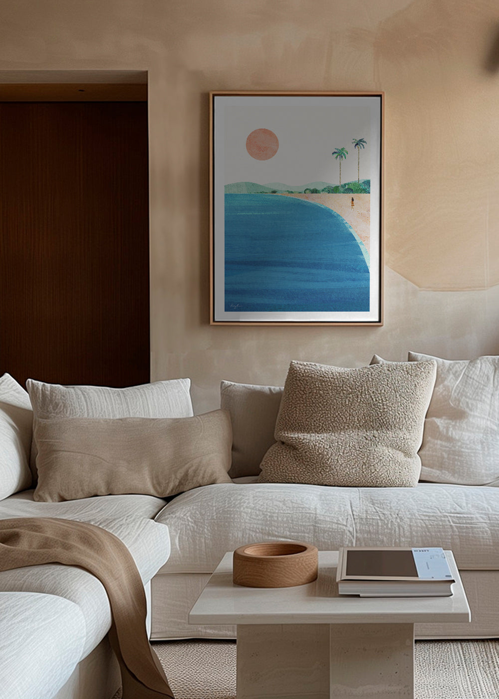 Landskapskonst strand minimalistisk