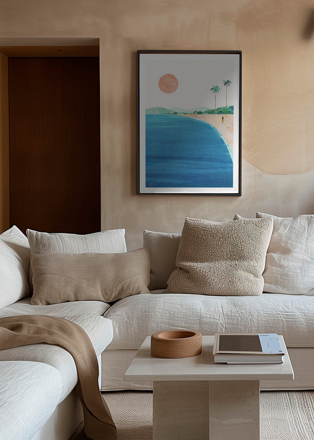 Landskapskonst strand minimalistisk