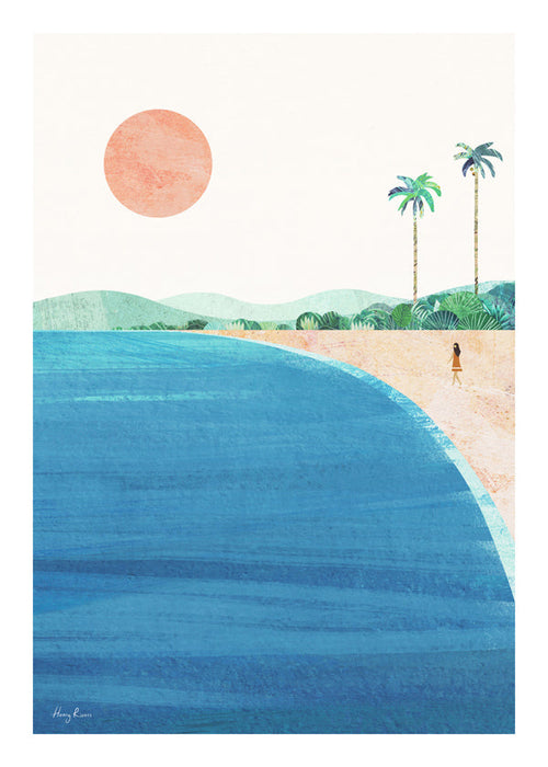 Landskapskonst strand minimalistisk