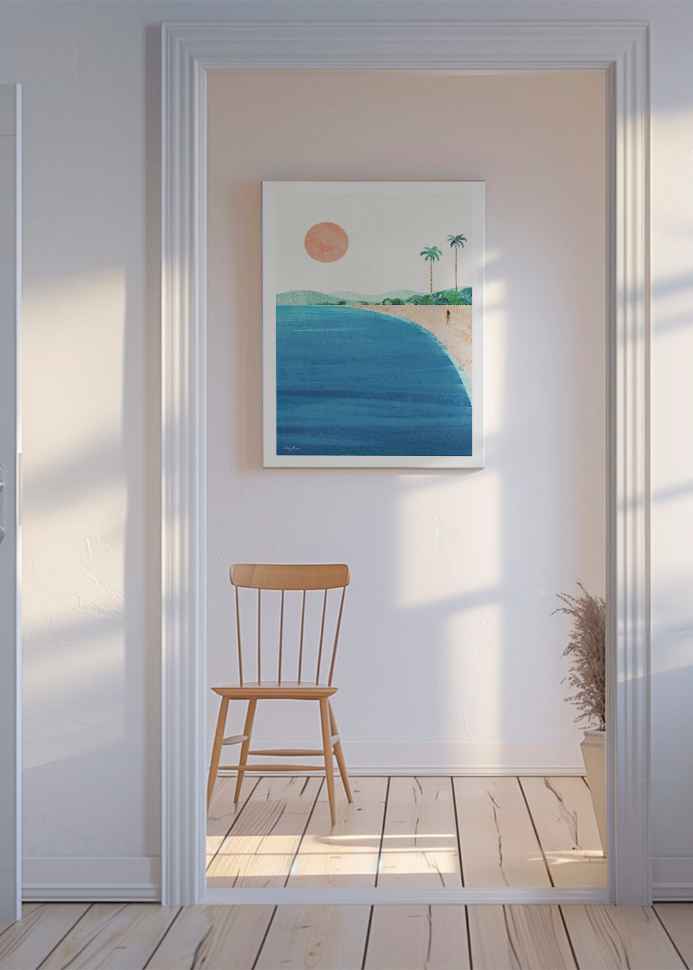 Landskapskonst strand minimalistisk
