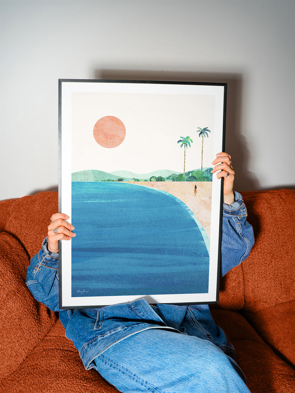 Landskapskonst strand minimalistisk
