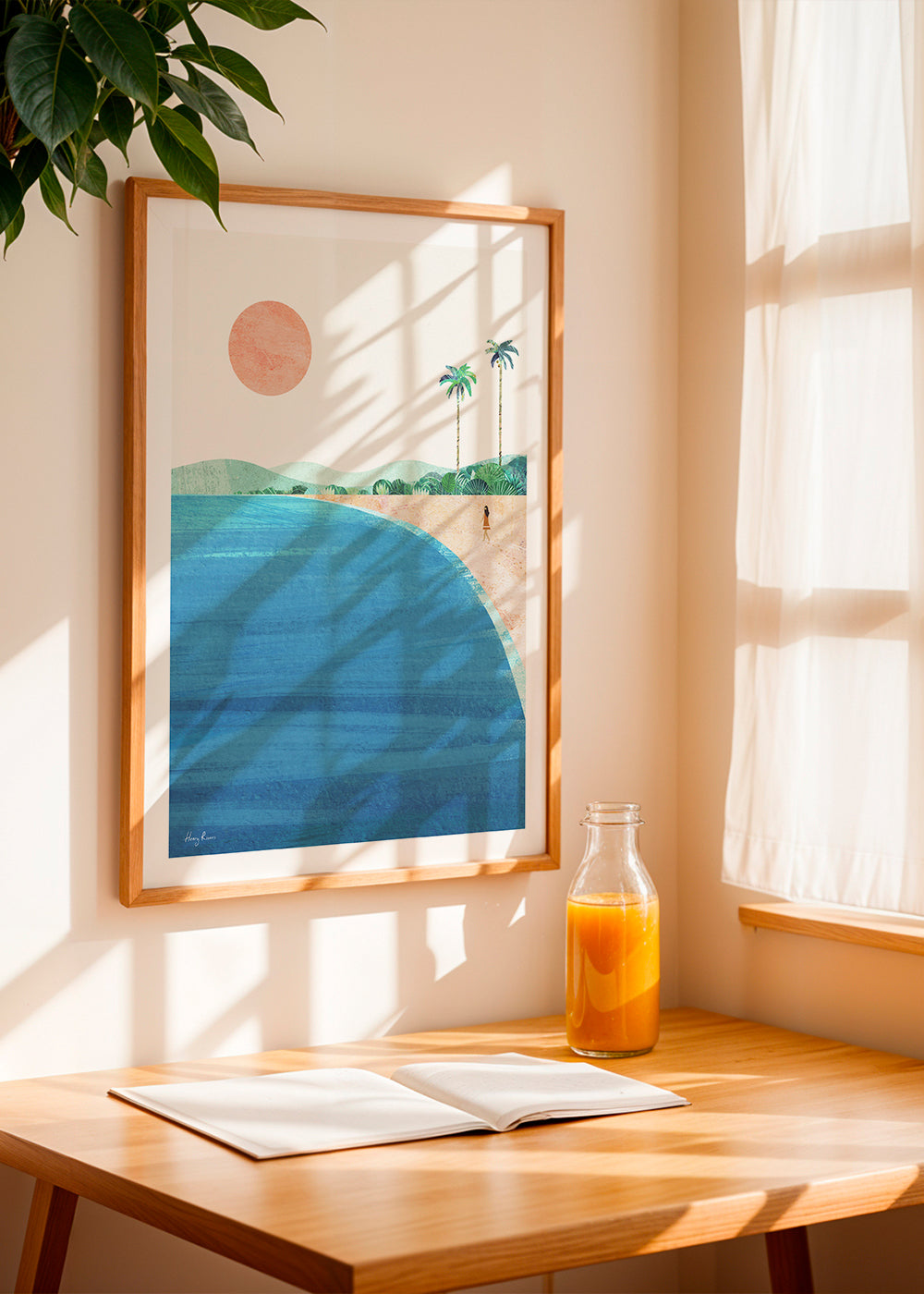 Landskapskonst strand minimalistisk