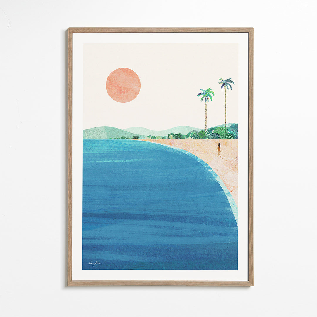 Landskapskonst strand minimalistisk