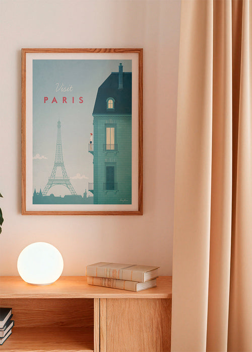 Cuadro de ciudades: Paris illustrerad med Eiffeltornet