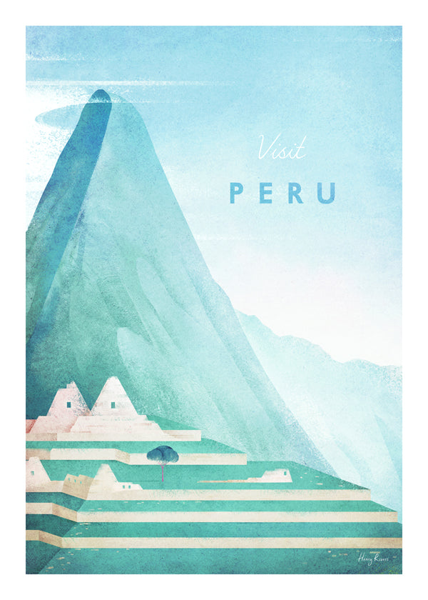 Reseaffisch Visit Peru berg och terrasser