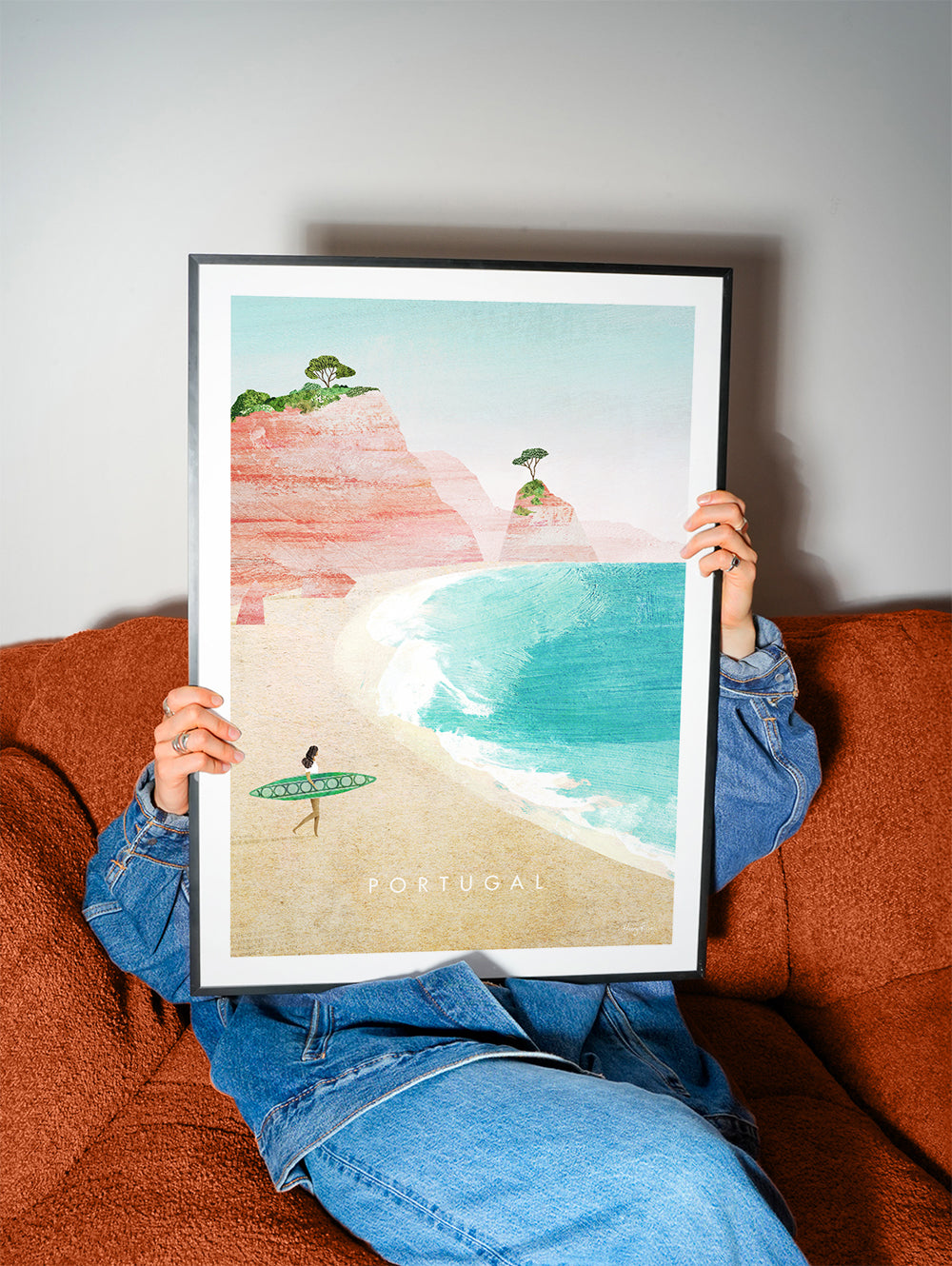 Reseaffisch Portugal — strandillustration