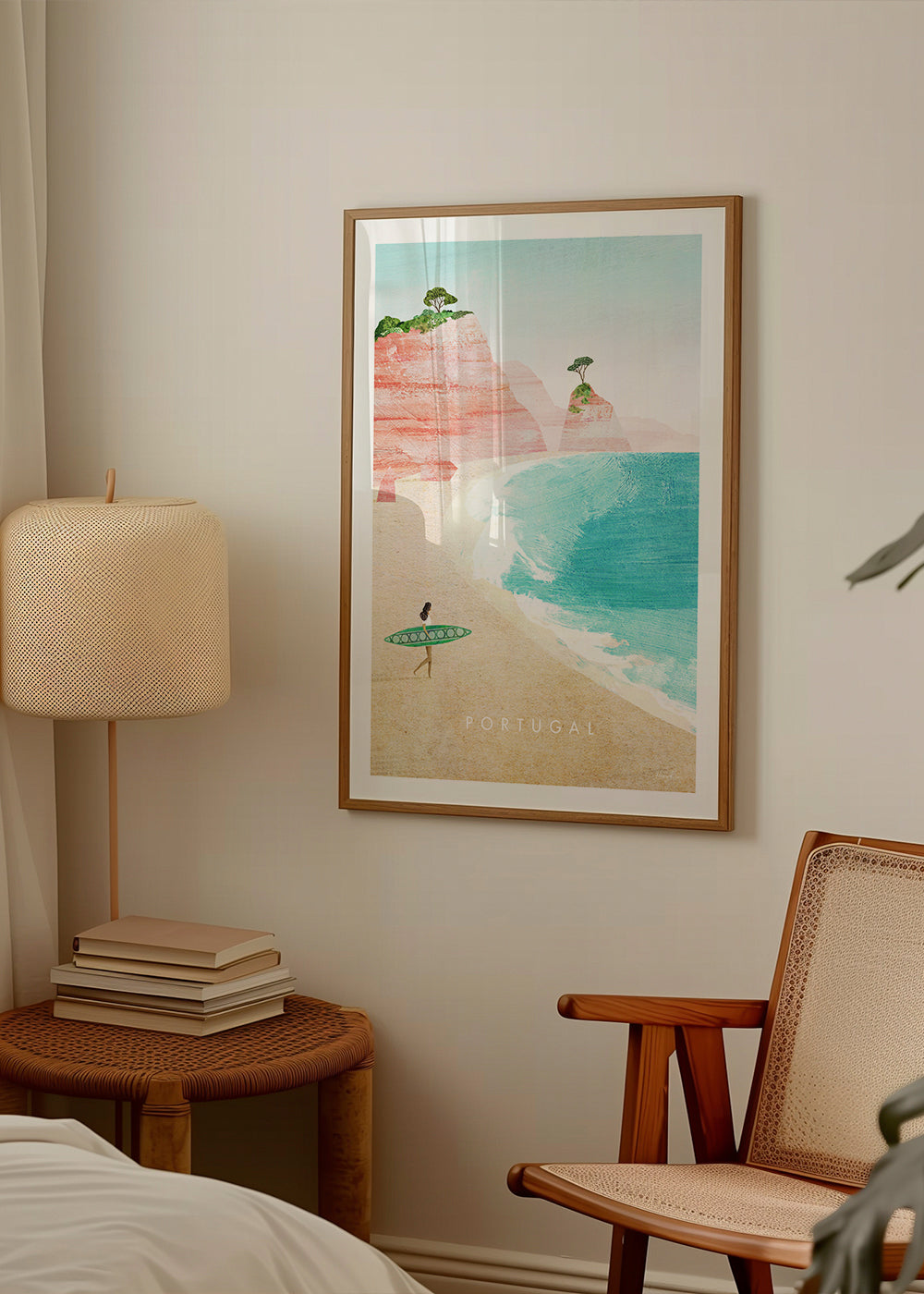 Reseaffisch Portugal — strandillustration