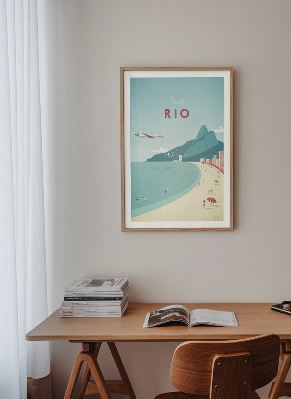 Resaaffisch: Rio strandillustration
