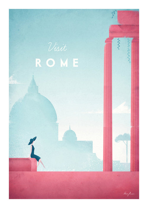 Stadsposter: Rom i pastelltoner