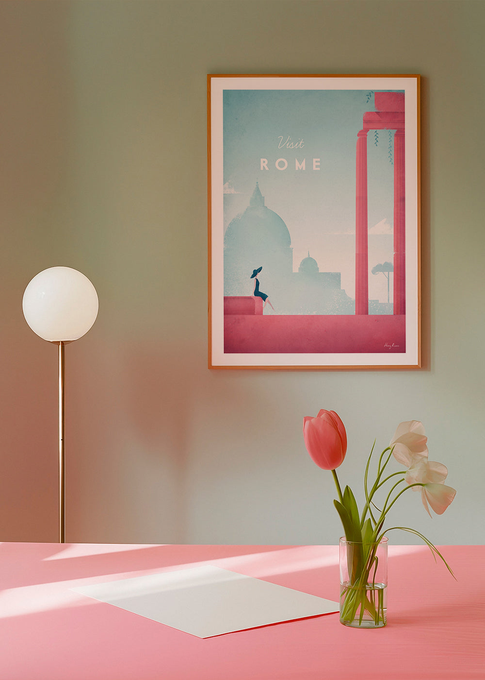 Stadsposter: Rom i pastelltoner