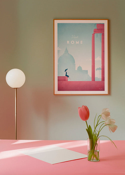 Stadsposter: Rom i pastelltoner