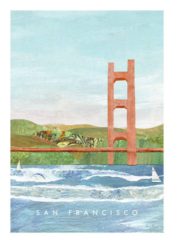 Stadsposter San Francisco illustration