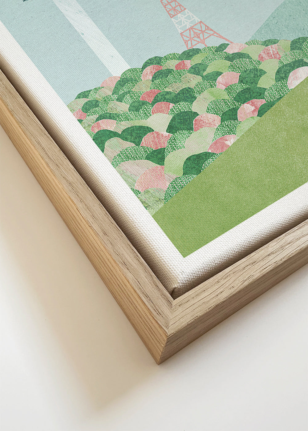 Stadsposter: Seoul i pastellillustration