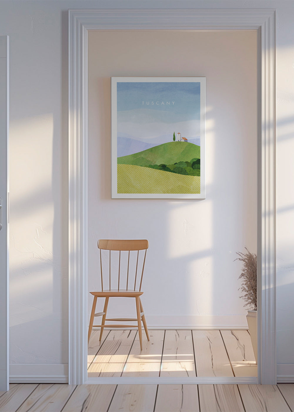 Toscana landskap: illustrerade kullar