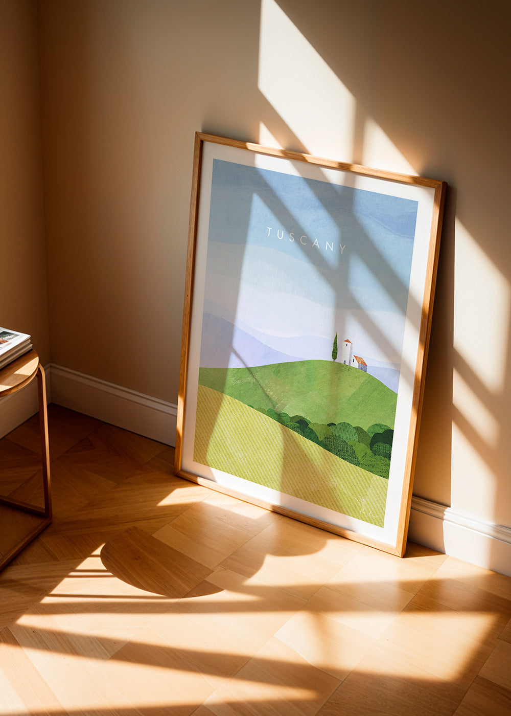 Toscana landskap: illustrerade kullar