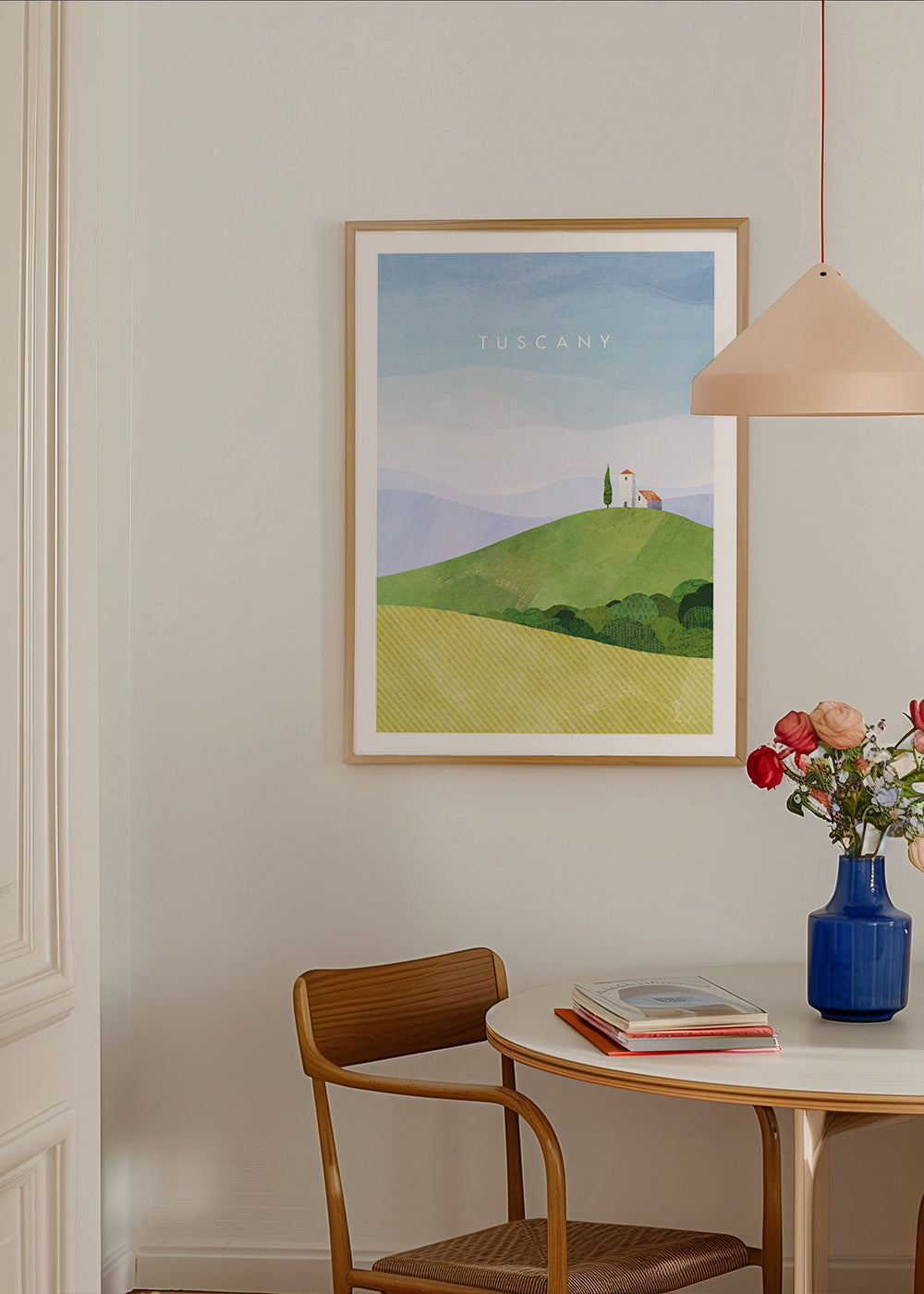 Toscana landskap: illustrerade kullar