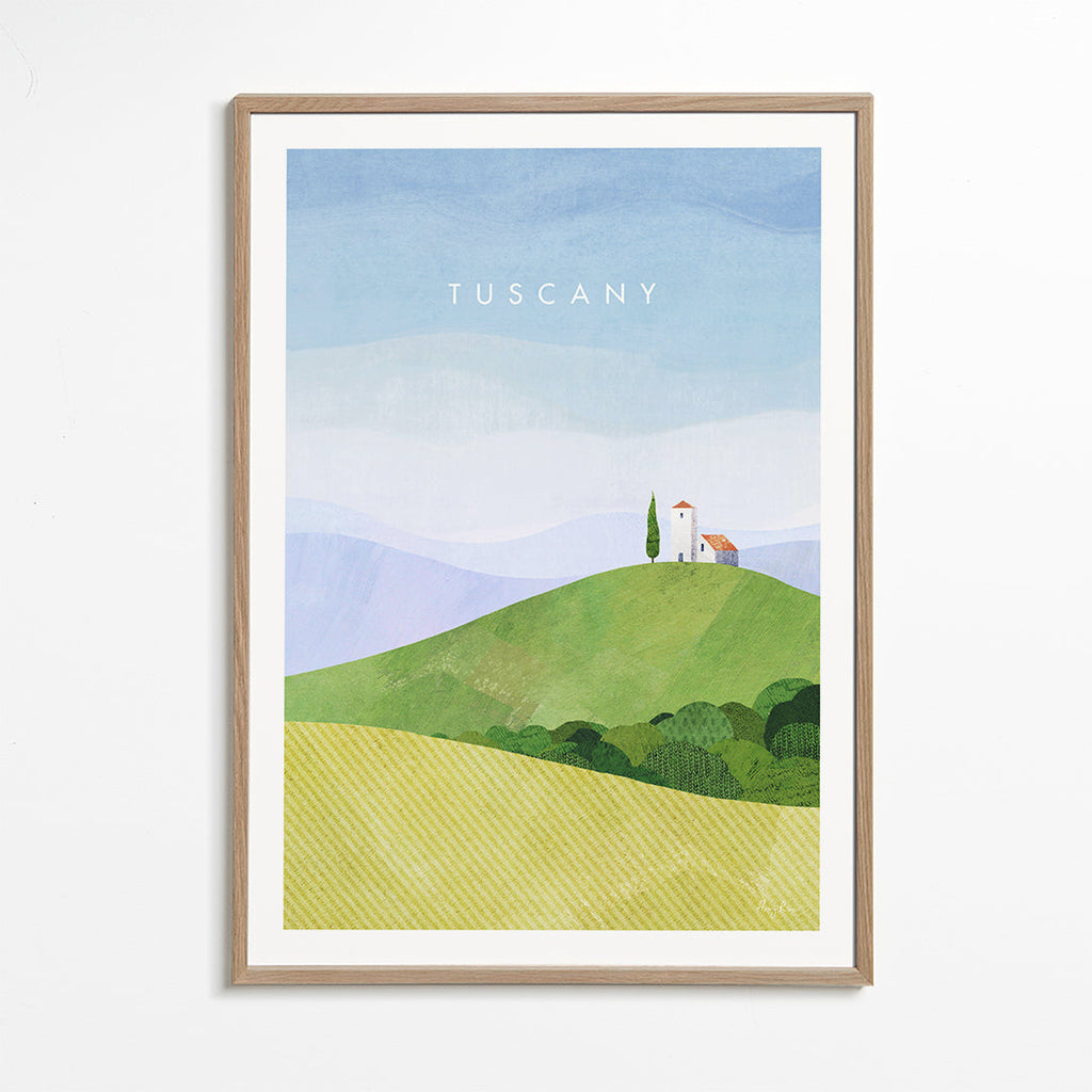 Toscana landskap: illustrerade kullar