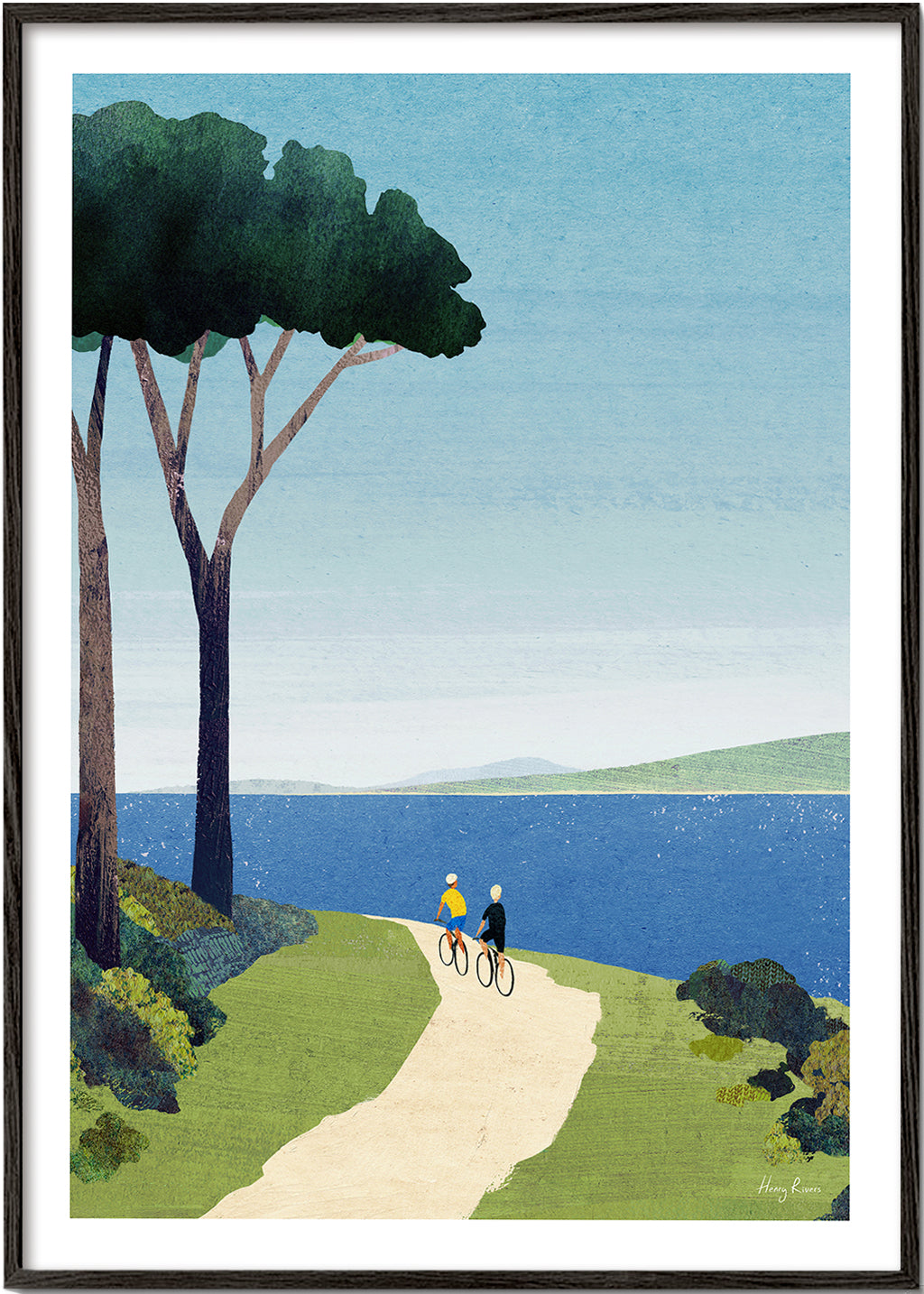 Cycling by the sea