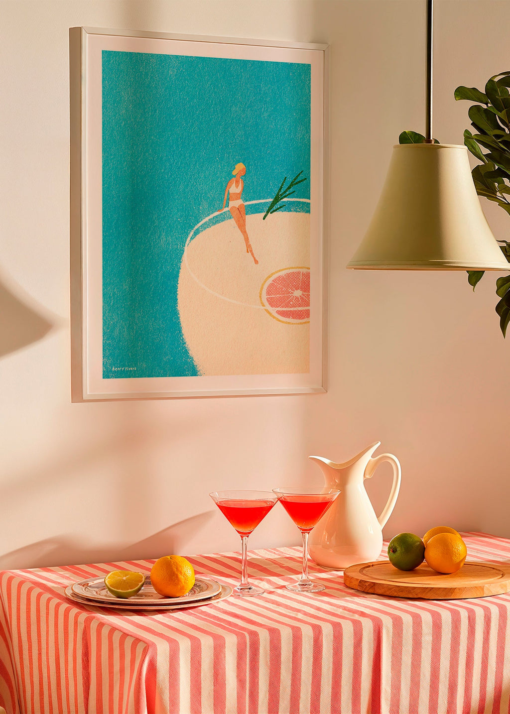 Kökskonst Gin Tonic illustration med figur – Product2
