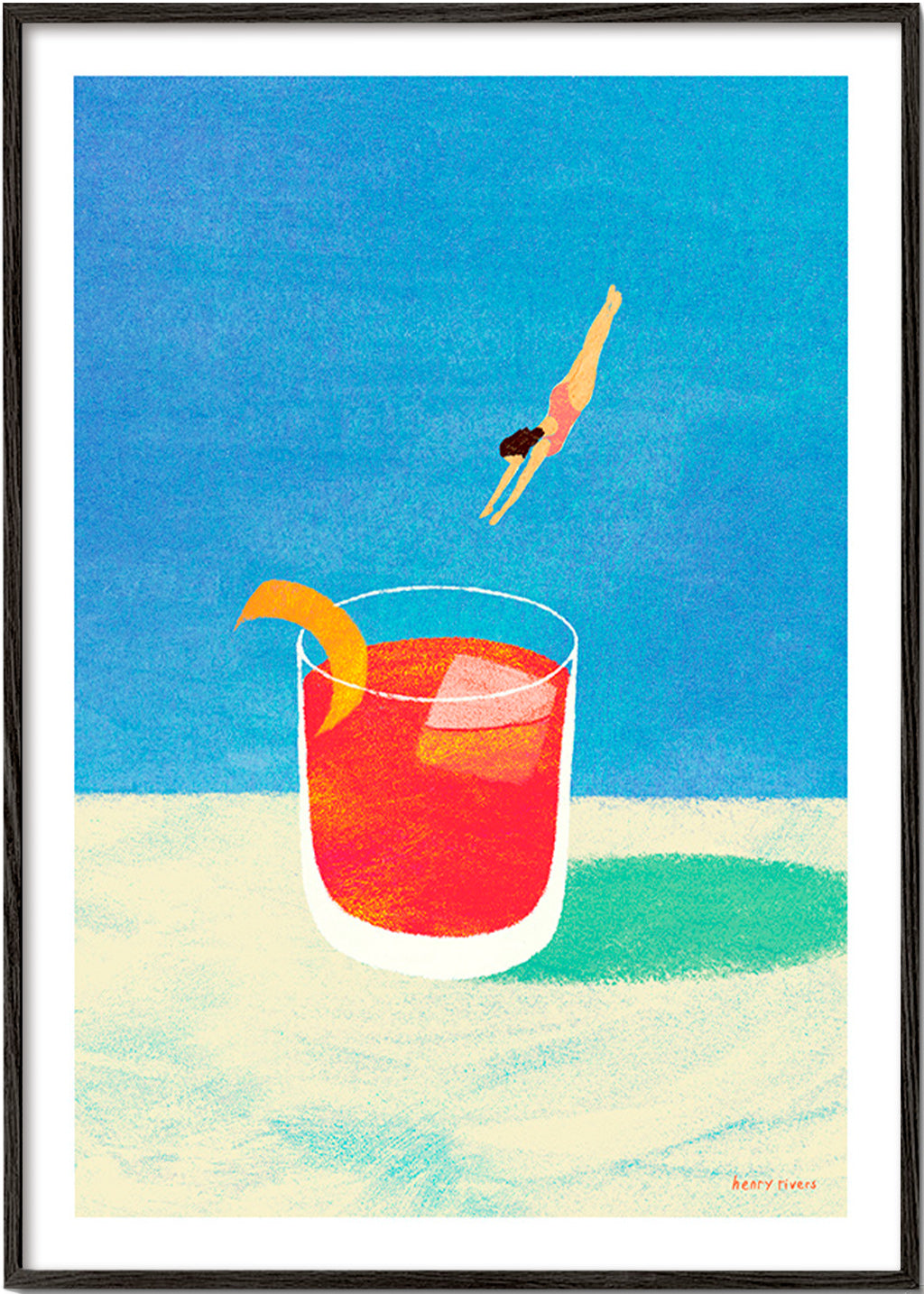 Kökskonst Negroni med dykare – Black Frame