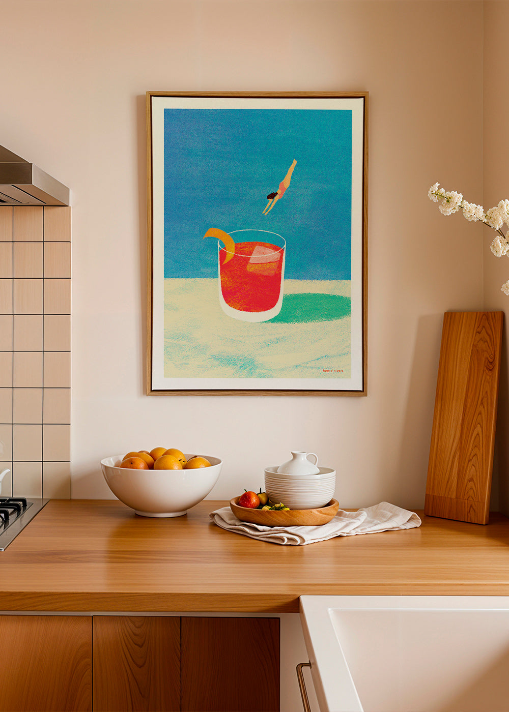 Kökskonst Negroni med dykare – Canvas1