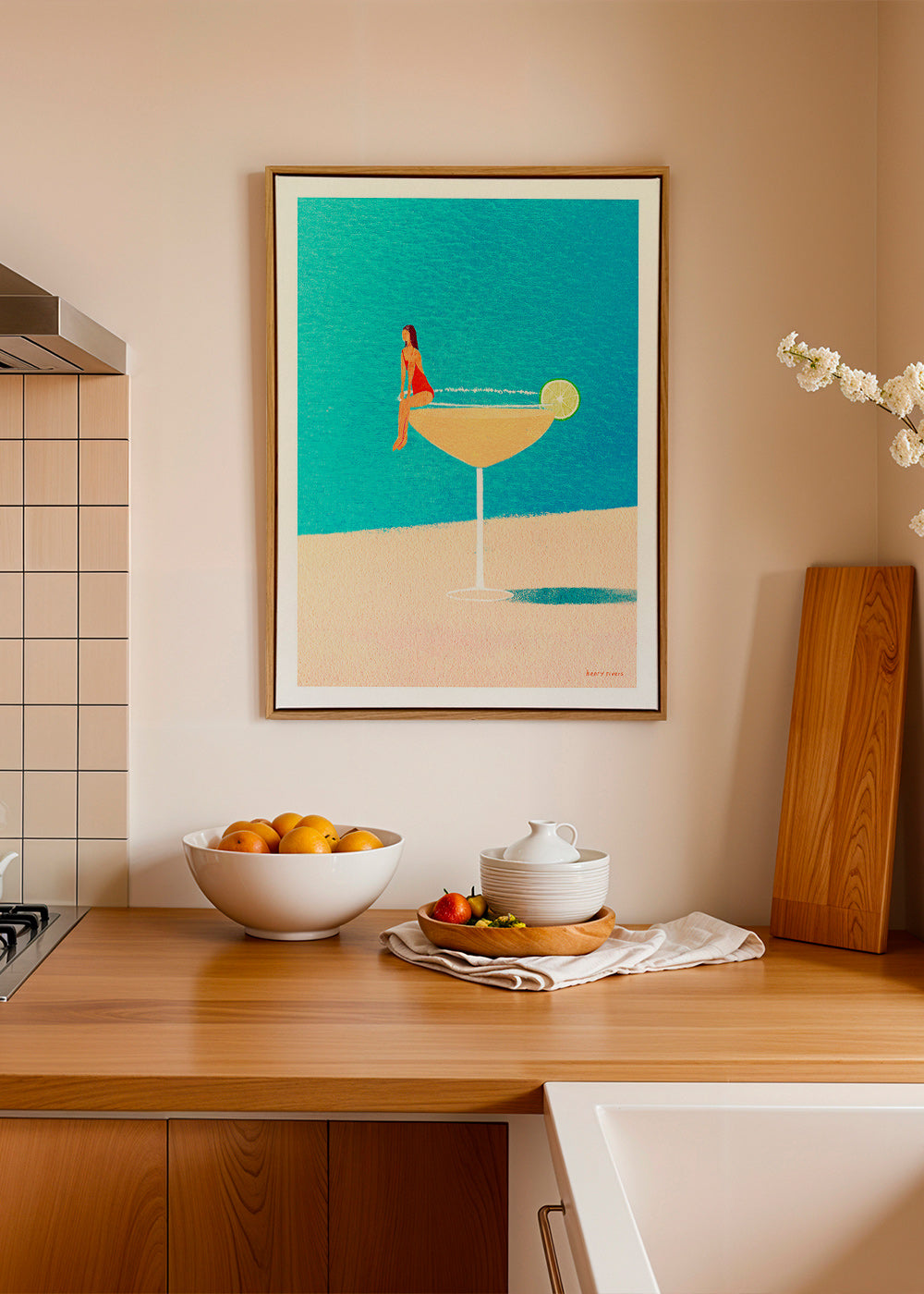 Kökskonst: Margarita i glas illustration – Canvas1