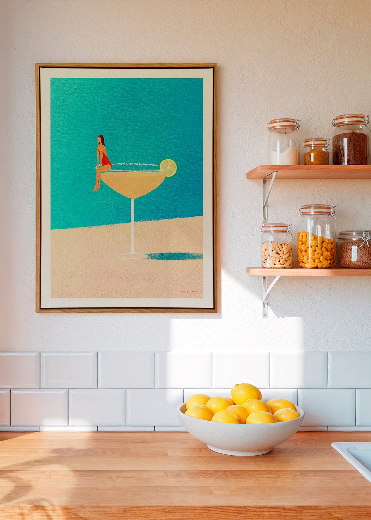 Kökskonst: Margarita i glas illustration – Canvas2