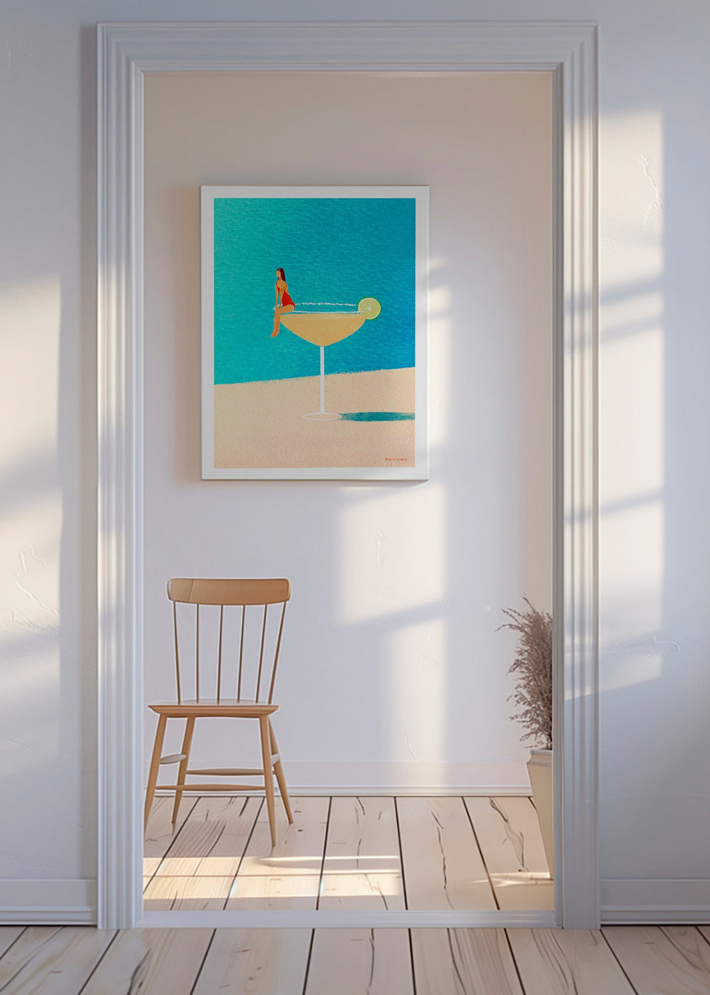 Kökskonst: Margarita i glas illustration – Canvas