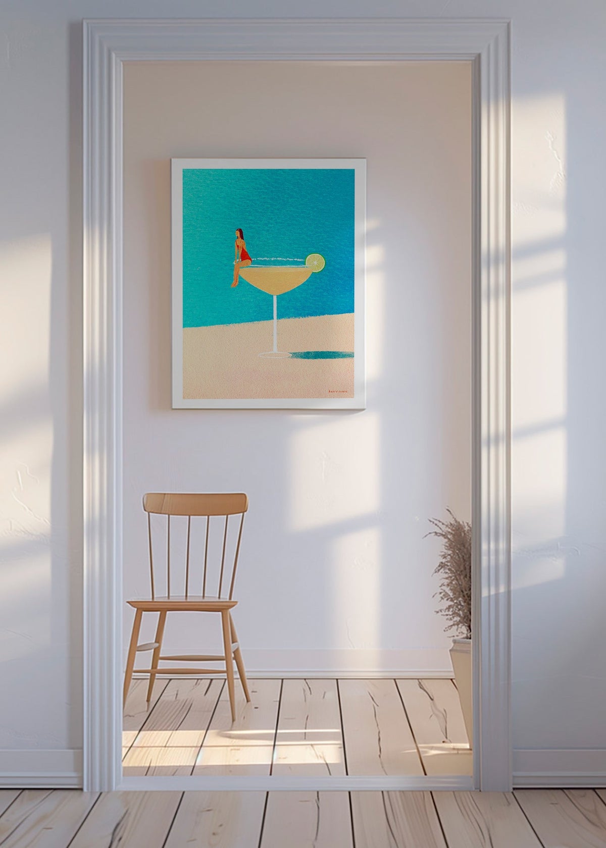 Kökskonst: Margarita i glas illustration – Canvas