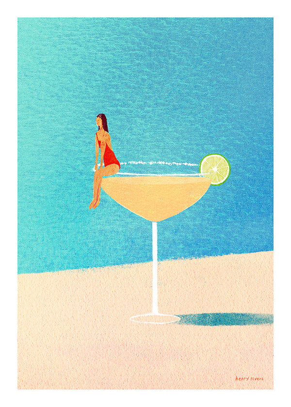 Kökskonst: Margarita i glas illustration